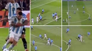 A compilation of Lionel Messi's performance against Uruguay has gone viral