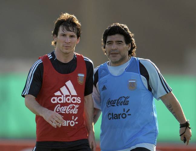 Maradona managed Messi in his time as Argentina head coach. (Image Credit: Getty)